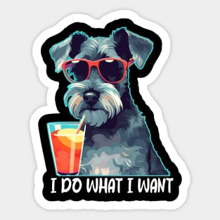 Urban Canine Carousel Schnauzer Delight, Stylish Tee Collection Sticker